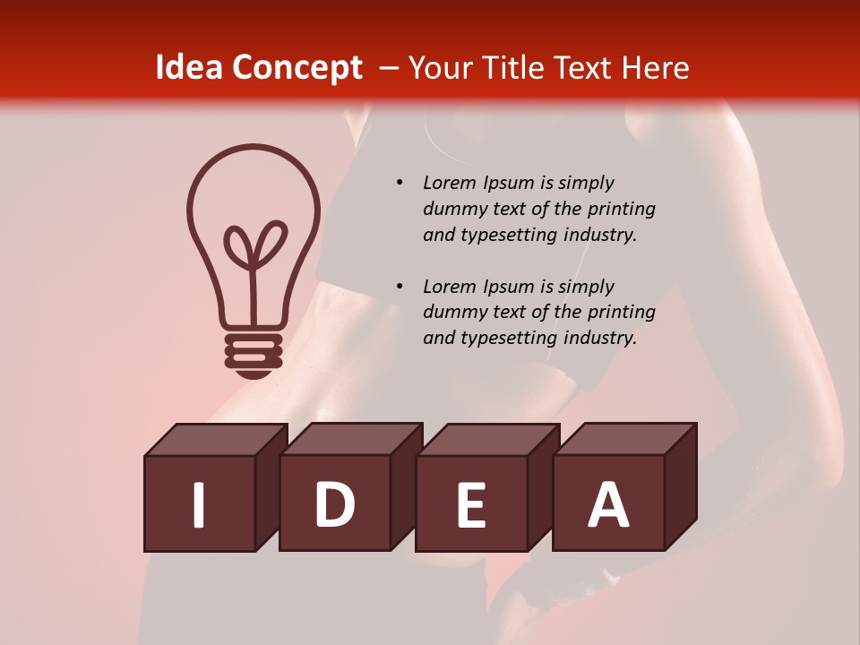 Tan Abdomen Black PowerPoint Template