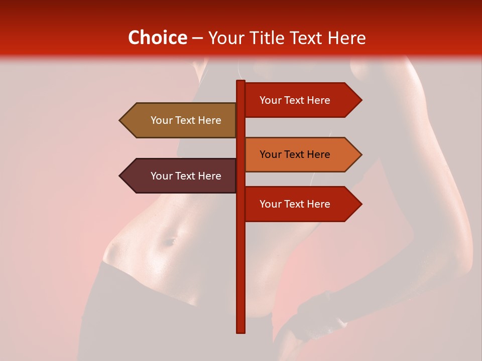 Tan Abdomen Black PowerPoint Template