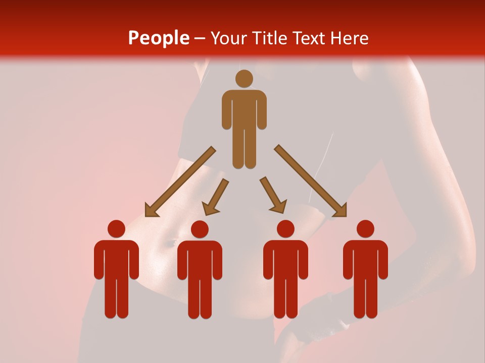 Tan Abdomen Black PowerPoint Template