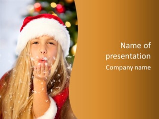 Dreamy Puff Caucasian PowerPoint Template