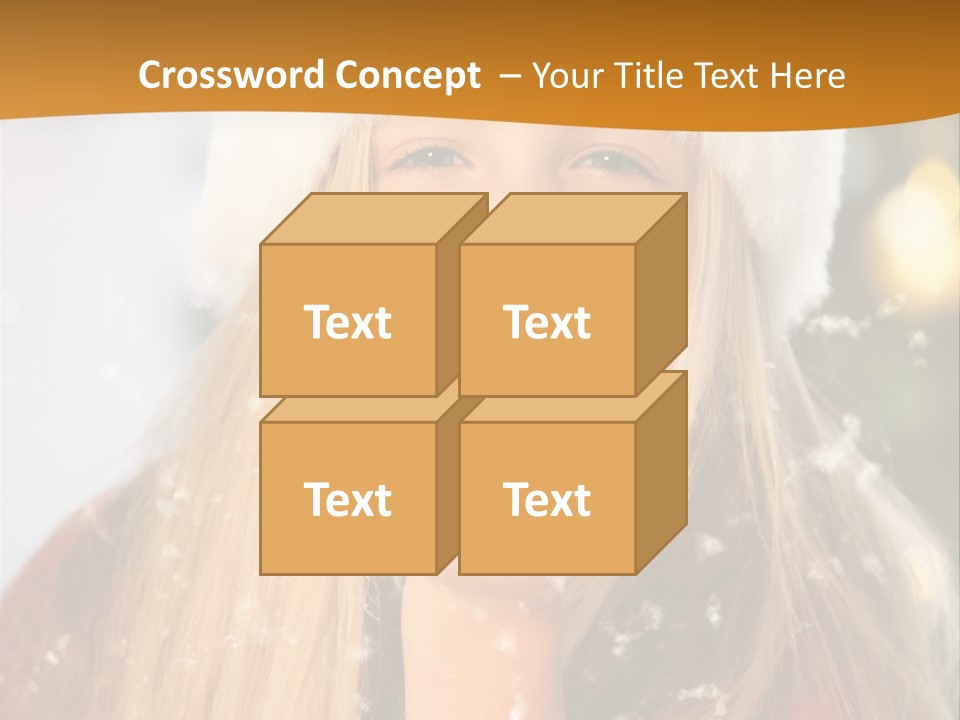 Dreamy Puff Caucasian PowerPoint Template