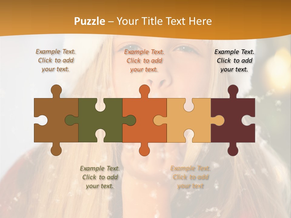 Dreamy Puff Caucasian PowerPoint Template