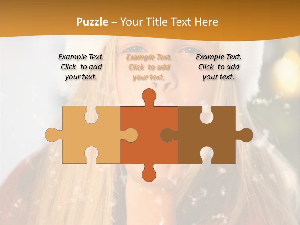 Dreamy Puff Caucasian PowerPoint Template