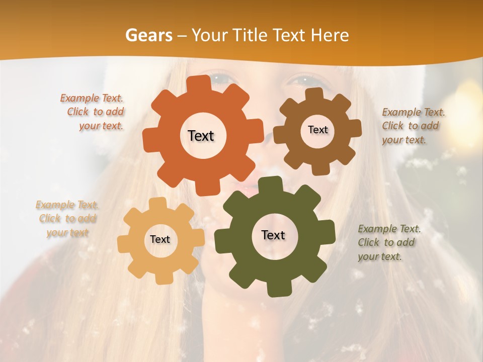 Dreamy Puff Caucasian PowerPoint Template