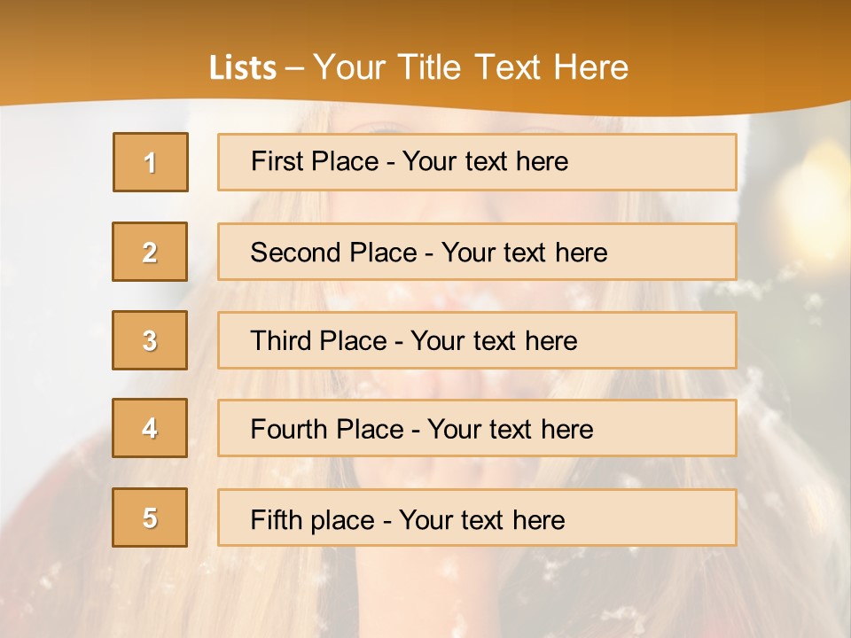 Dreamy Puff Caucasian PowerPoint Template