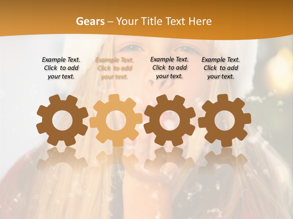 Dreamy Puff Caucasian PowerPoint Template