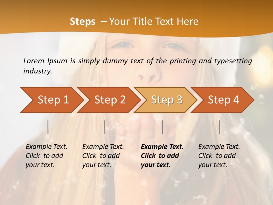 Dreamy Puff Caucasian PowerPoint Template