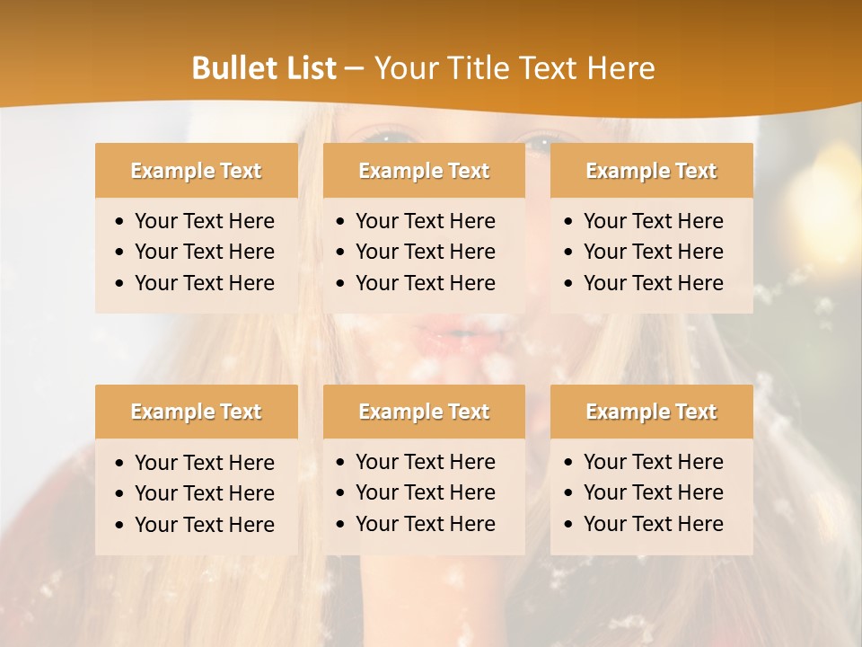 Dreamy Puff Caucasian PowerPoint Template