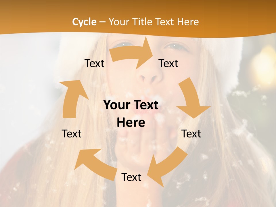 Dreamy Puff Caucasian PowerPoint Template