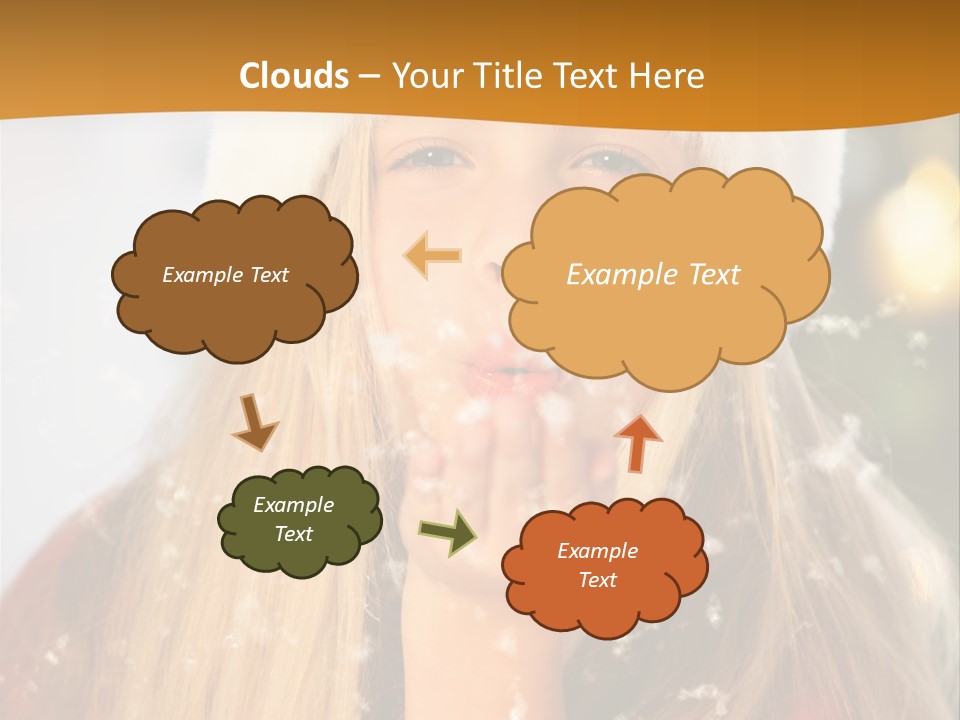 Dreamy Puff Caucasian PowerPoint Template