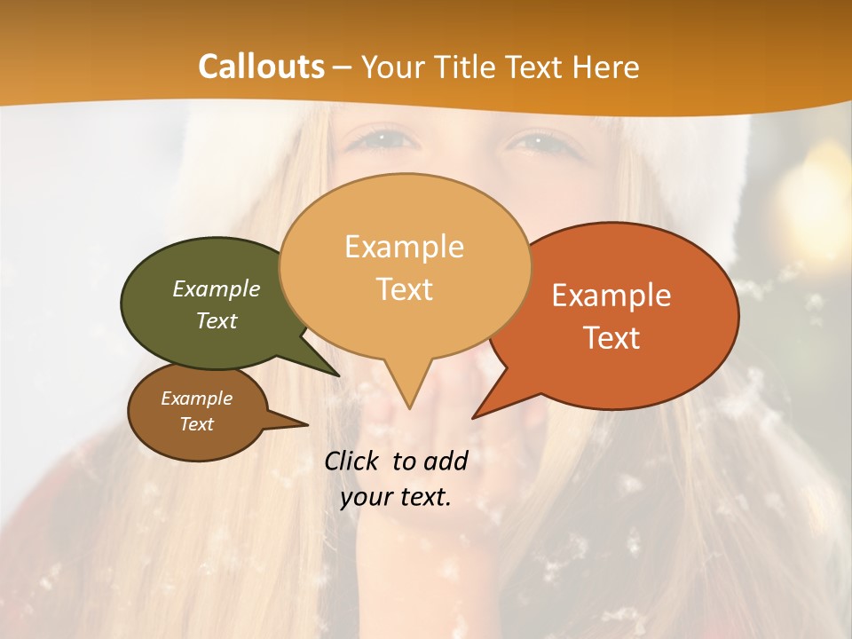 Dreamy Puff Caucasian PowerPoint Template