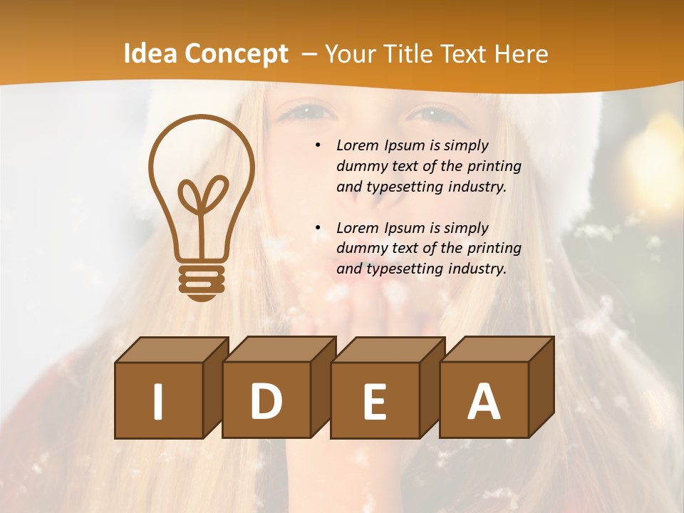 Dreamy Puff Caucasian PowerPoint Template