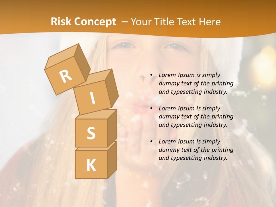 Dreamy Puff Caucasian PowerPoint Template