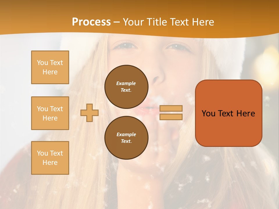 Dreamy Puff Caucasian PowerPoint Template