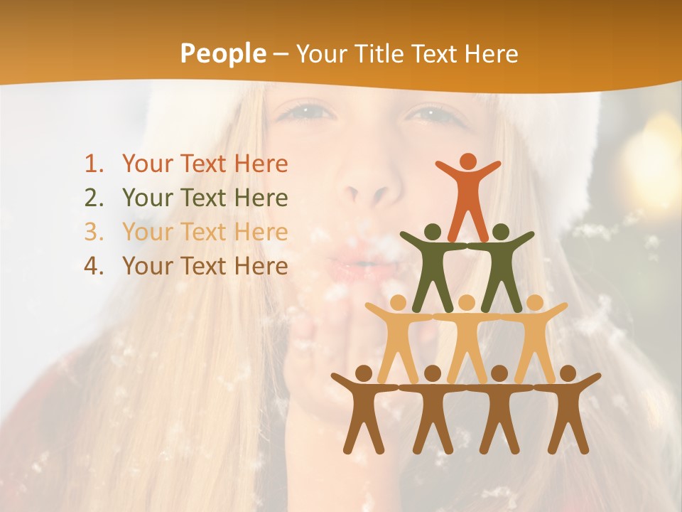 Dreamy Puff Caucasian PowerPoint Template