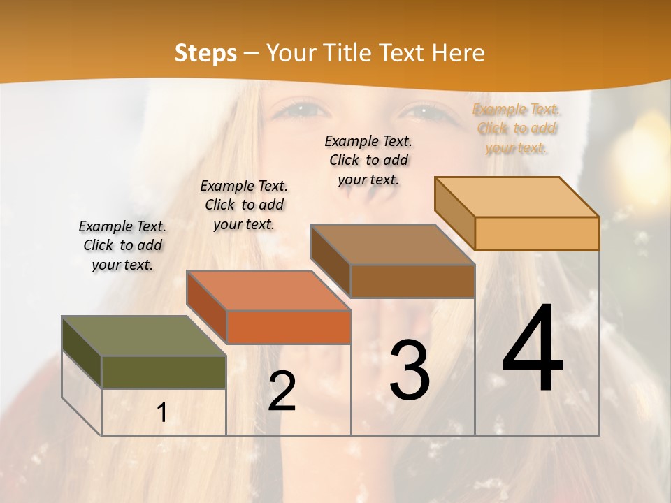 Dreamy Puff Caucasian PowerPoint Template