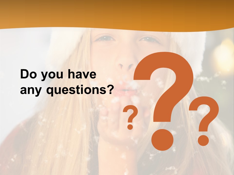 Dreamy Puff Caucasian PowerPoint Template