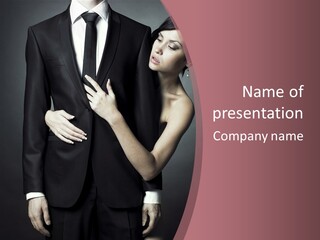 Suit Portrait Husband PowerPoint Template