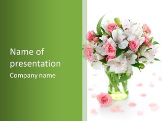 Beautiful Blooming Rosa PowerPoint Template