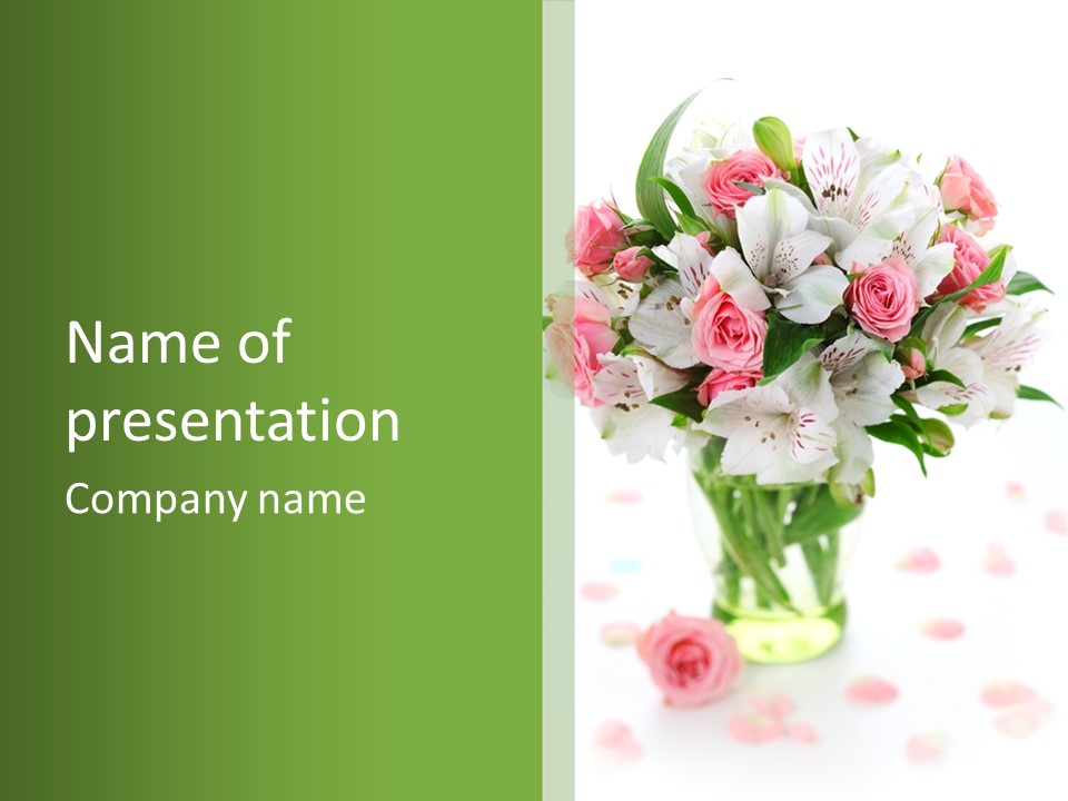 Beautiful Blooming Rosa PowerPoint Template