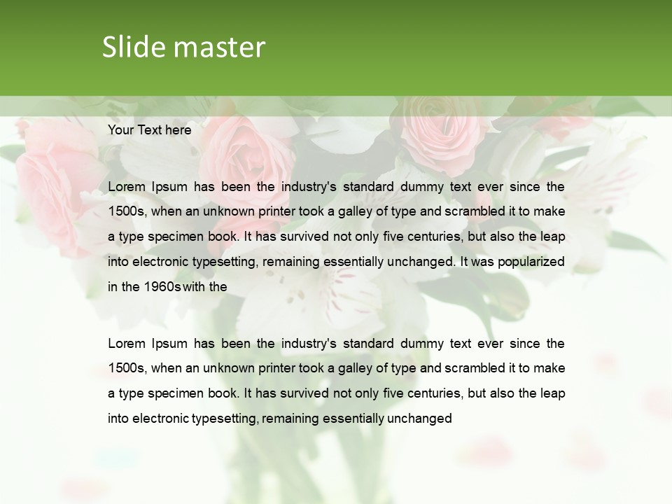 Beautiful Blooming Rosa PowerPoint Template