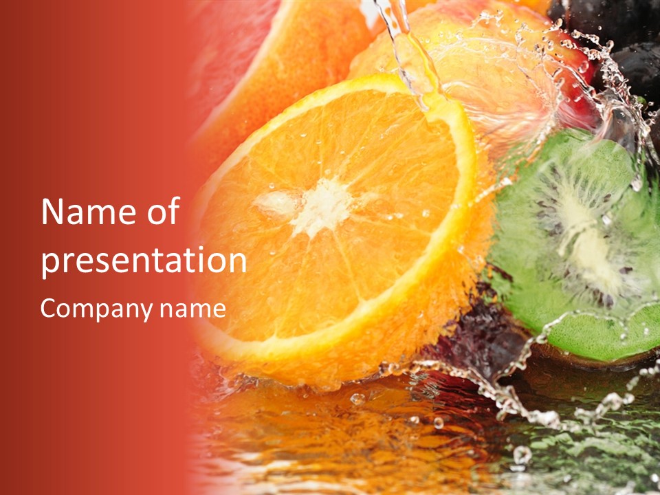 Droplet Collection Fruit PowerPoint Template