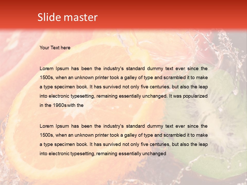 Droplet Collection Fruit PowerPoint Template