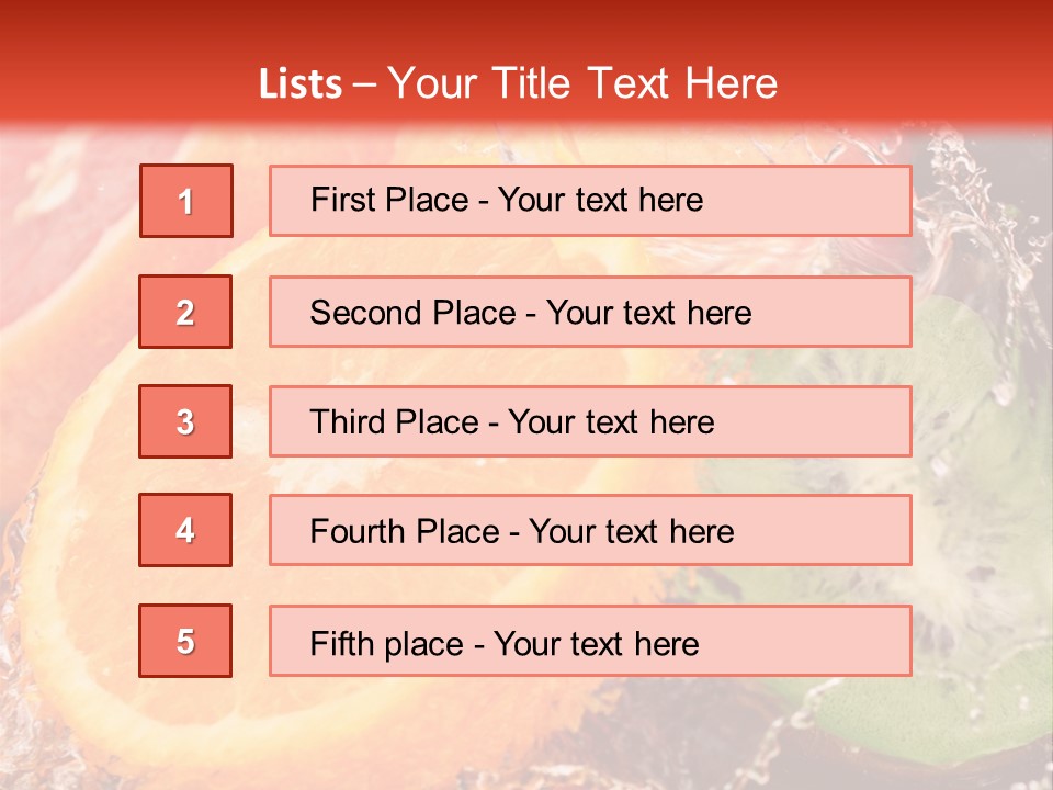 Droplet Collection Fruit PowerPoint Template