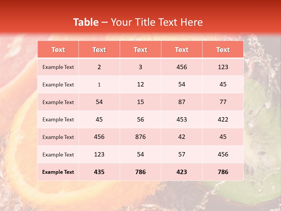 Droplet Collection Fruit PowerPoint Template