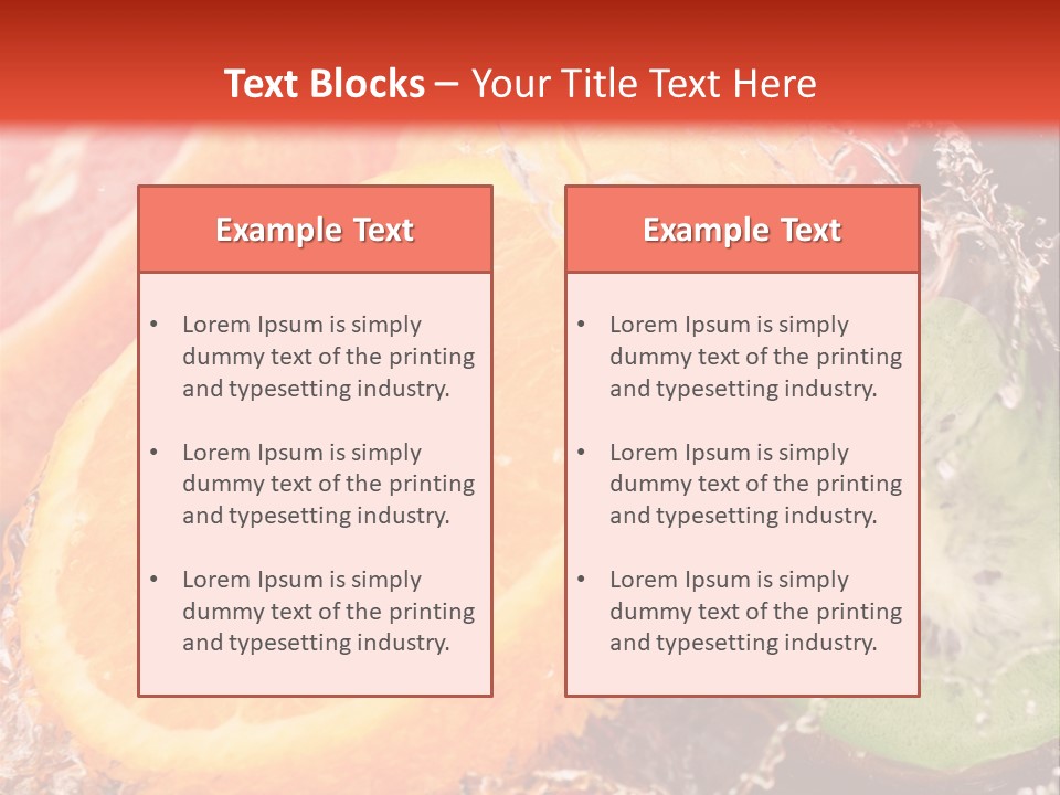 Droplet Collection Fruit PowerPoint Template