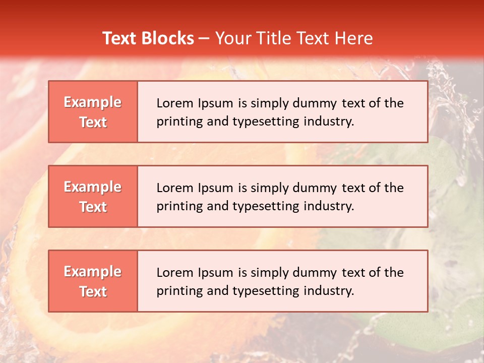 Droplet Collection Fruit PowerPoint Template