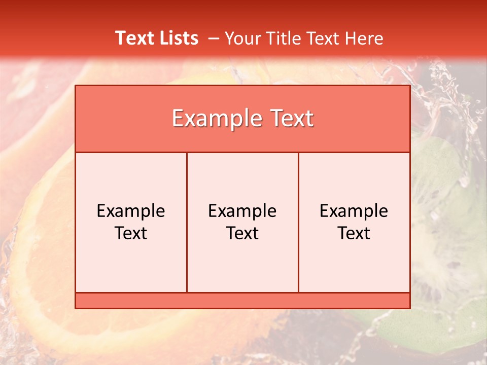 Droplet Collection Fruit PowerPoint Template