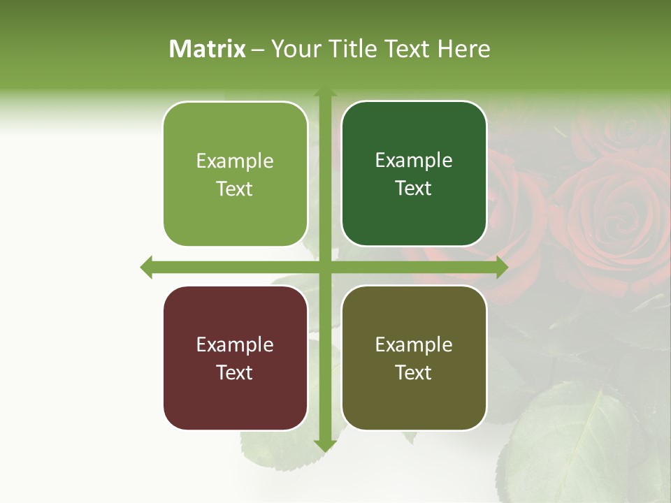 Leaf Bunch Red PowerPoint Template