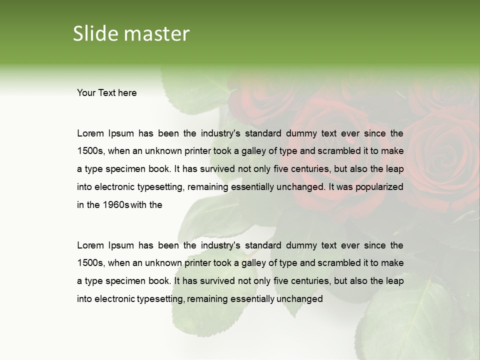 Leaf Bunch Red PowerPoint Template