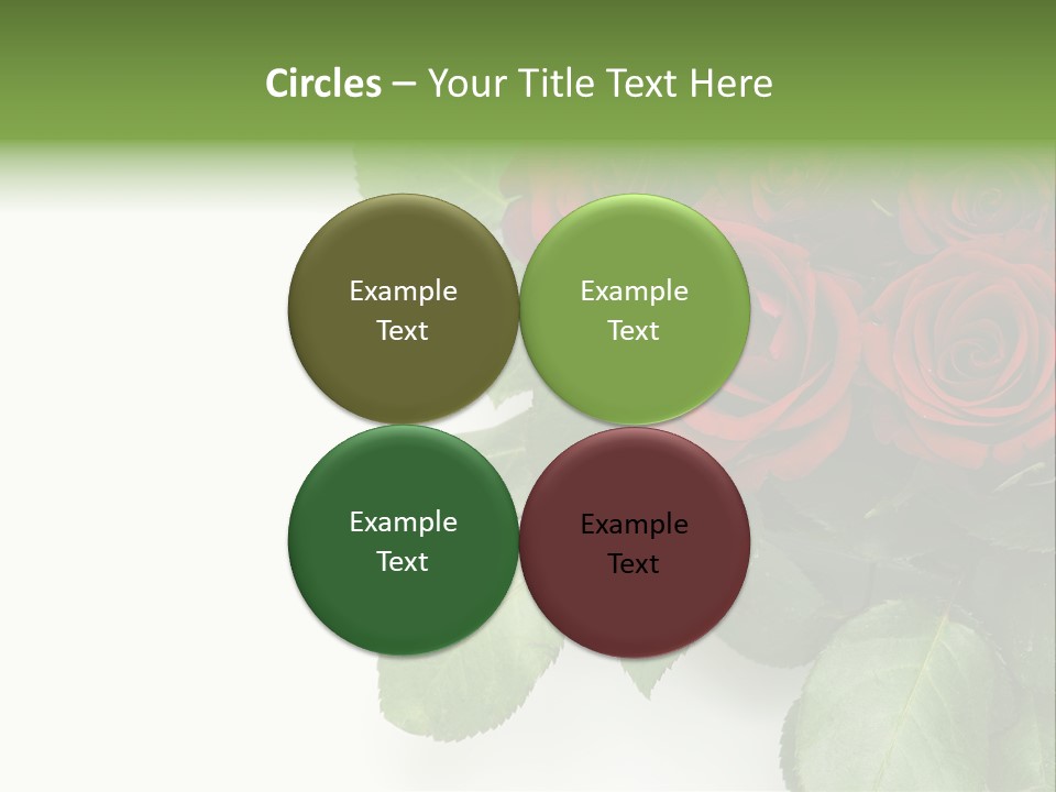 Leaf Bunch Red PowerPoint Template