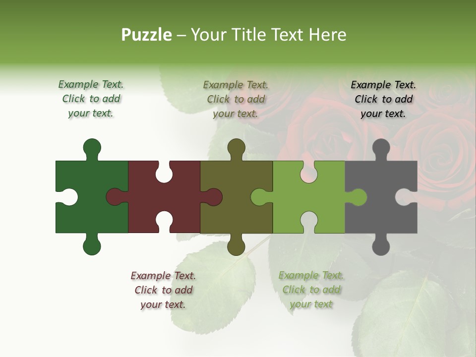 Leaf Bunch Red PowerPoint Template