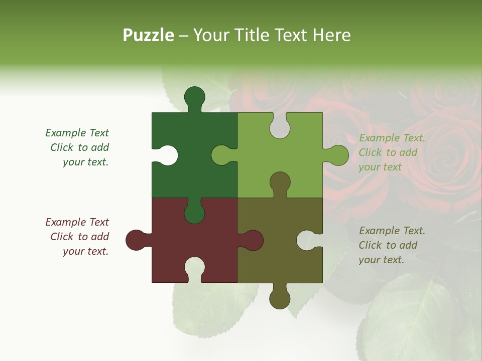 Leaf Bunch Red PowerPoint Template