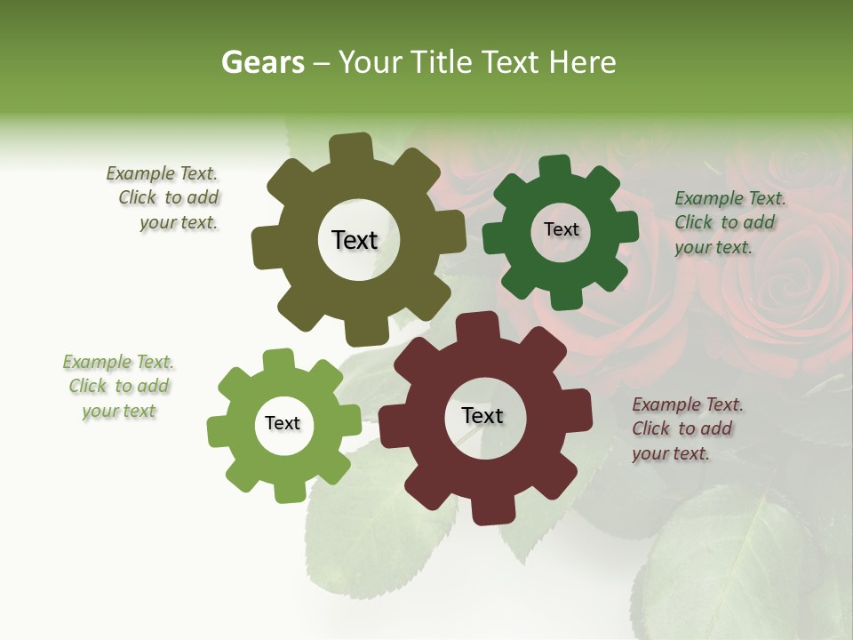 Leaf Bunch Red PowerPoint Template