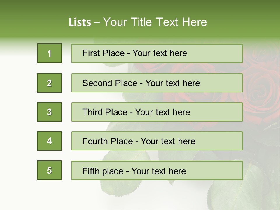 Leaf Bunch Red PowerPoint Template