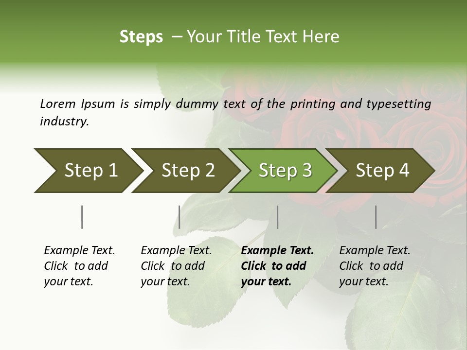 Leaf Bunch Red PowerPoint Template