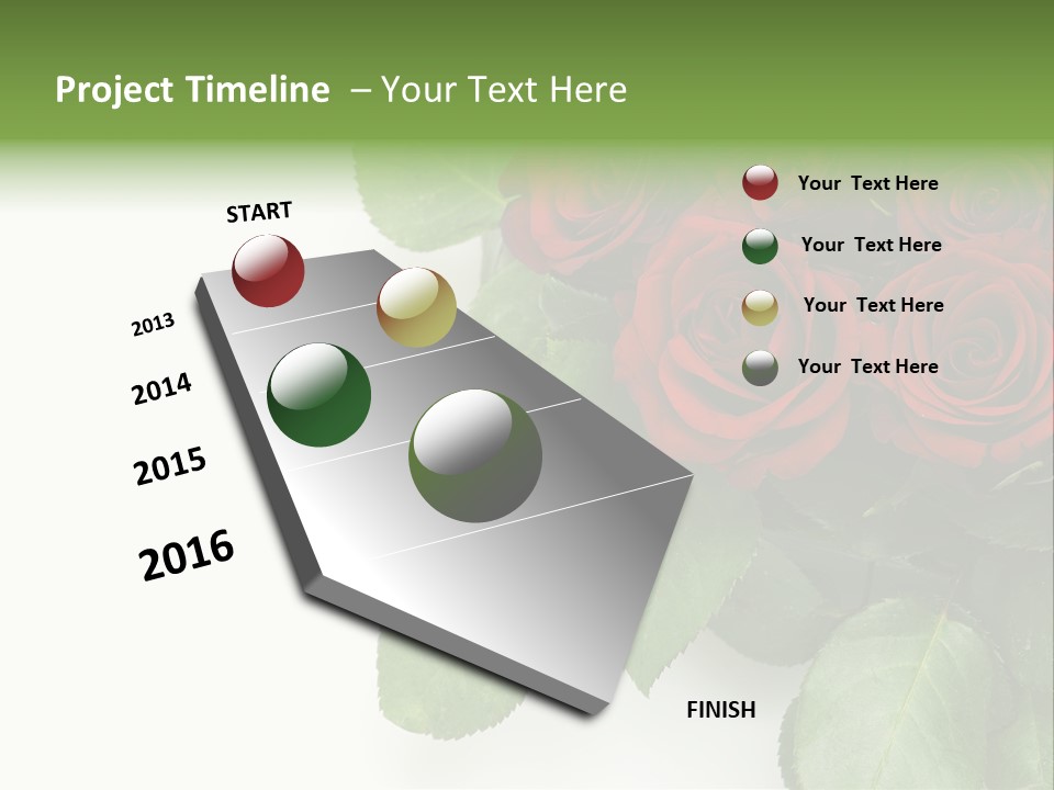 Leaf Bunch Red PowerPoint Template