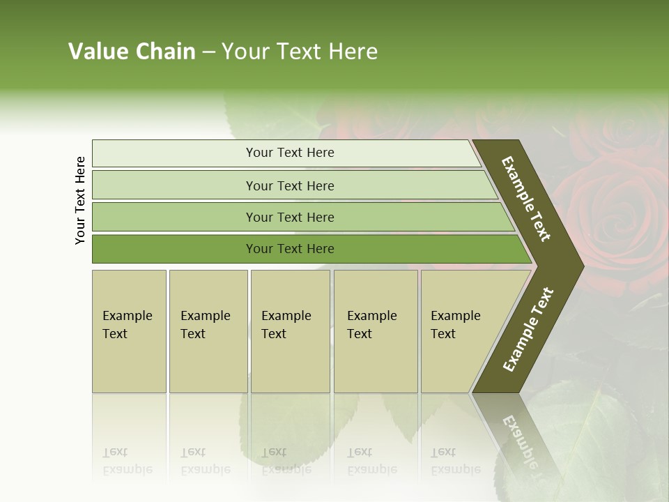 Leaf Bunch Red PowerPoint Template