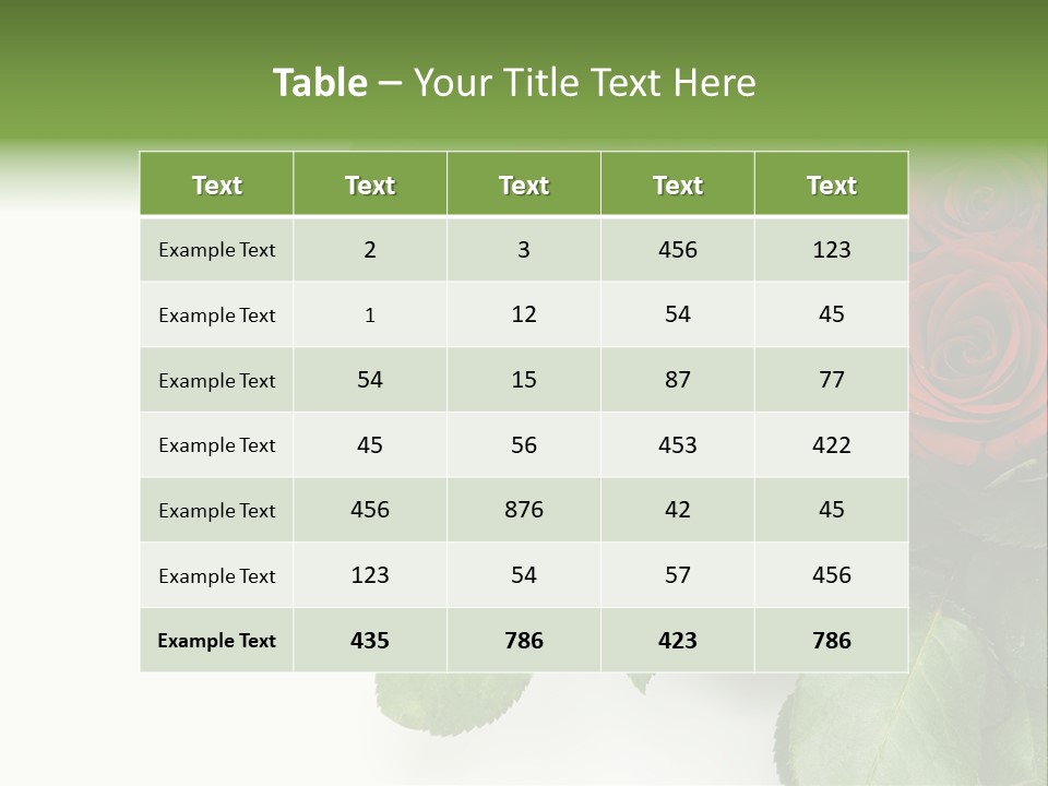 Leaf Bunch Red PowerPoint Template