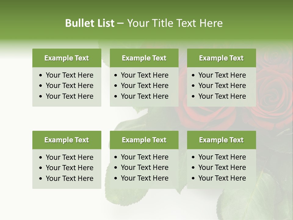 Leaf Bunch Red PowerPoint Template