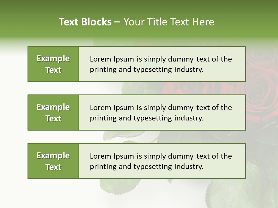 Leaf Bunch Red PowerPoint Template