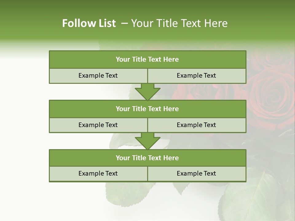 Leaf Bunch Red PowerPoint Template