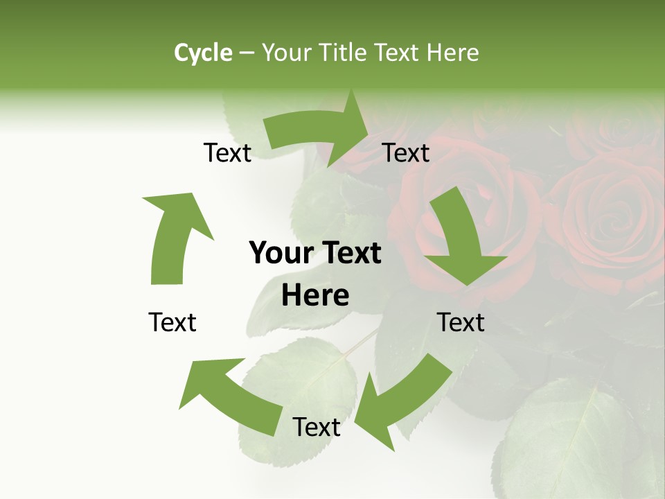 Leaf Bunch Red PowerPoint Template