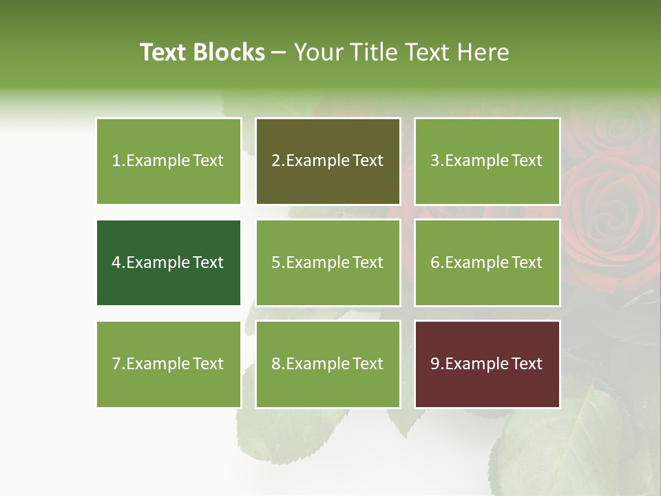 Leaf Bunch Red PowerPoint Template