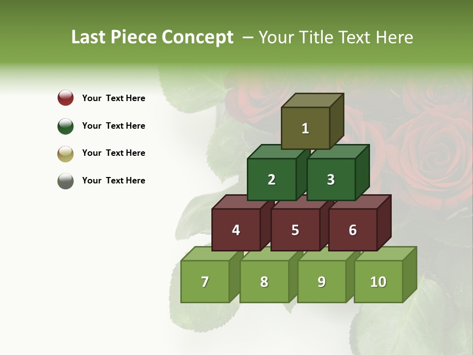 Leaf Bunch Red PowerPoint Template