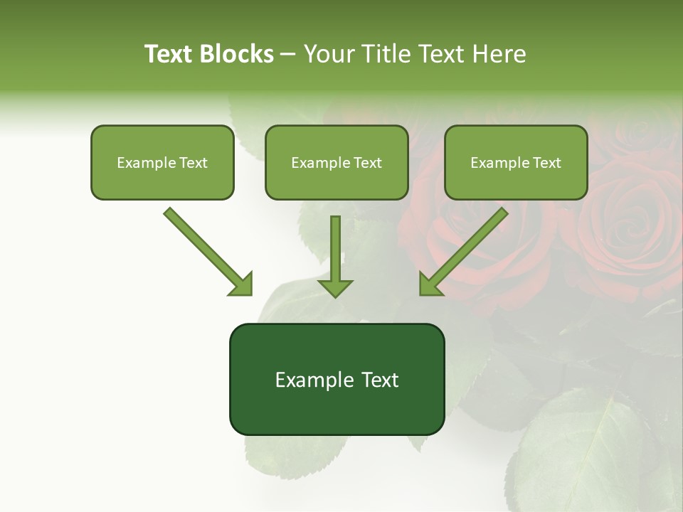 Leaf Bunch Red PowerPoint Template